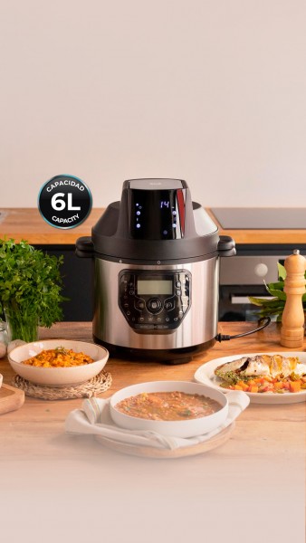 Olla GM H Fry Cecotec con Cabezal Freidora Dietética y 27 Funciones de Cocina