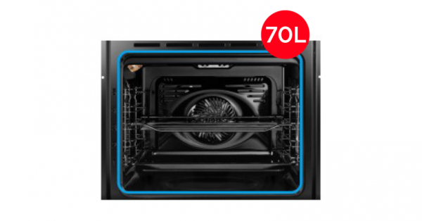 Horno Midea MBO65M40M0XST Inox 70L | Convencional, 4 Funciones y Clase A