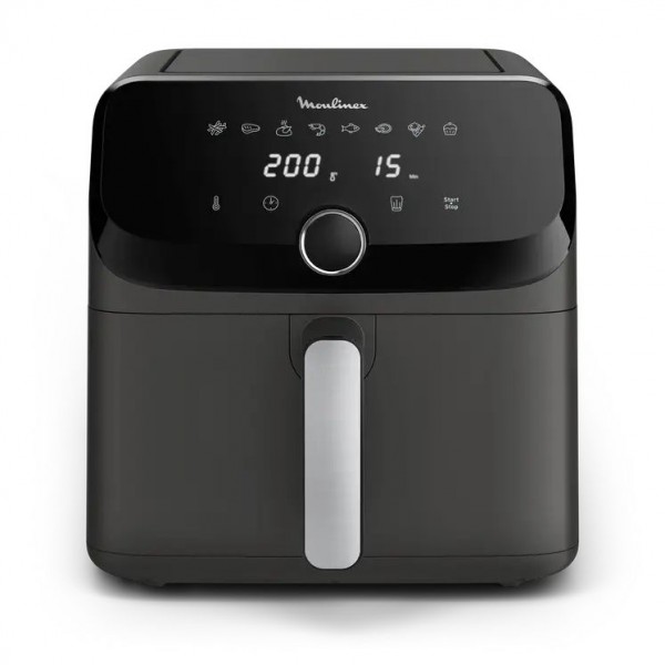 Freidora de Aire Moulinex Easy Fry Mega EZ855HF0 7,5L 2020W LCD Negro/Gris