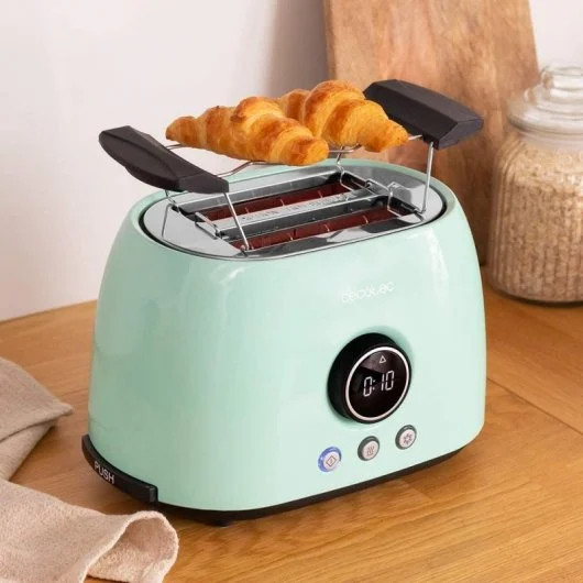 Tostadora Cecotec ClassicToast 8000 Blue Double 800W Digital 2 Ranuras