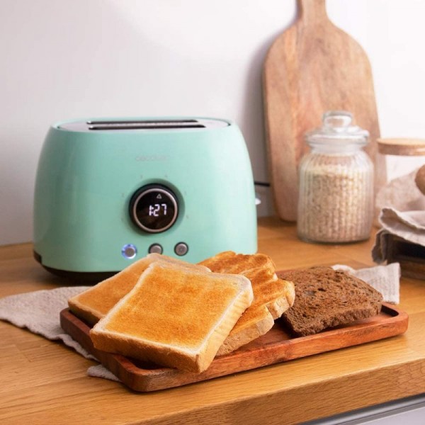 Tostadora Cecotec ClassicToast 8000 Blue Double 800W Digital 2 Ranuras