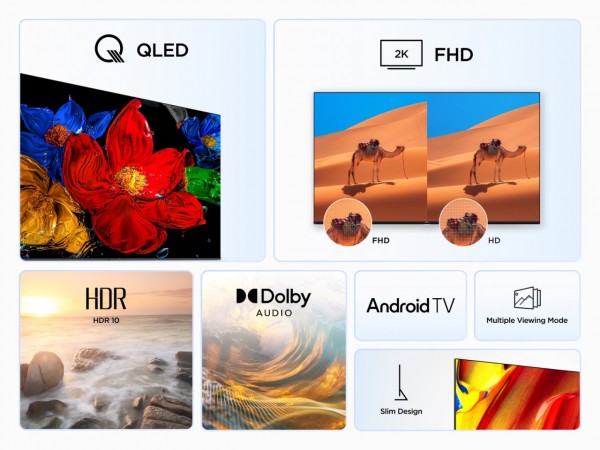 Smart TV TCL 40S5KX7 40” QLED Full HD Android TV HDR10