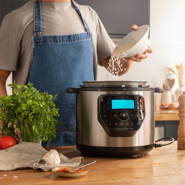 Olla GM H Deluxe Cecotec 6L Programable 24h con Báscula y Tapa Advance
