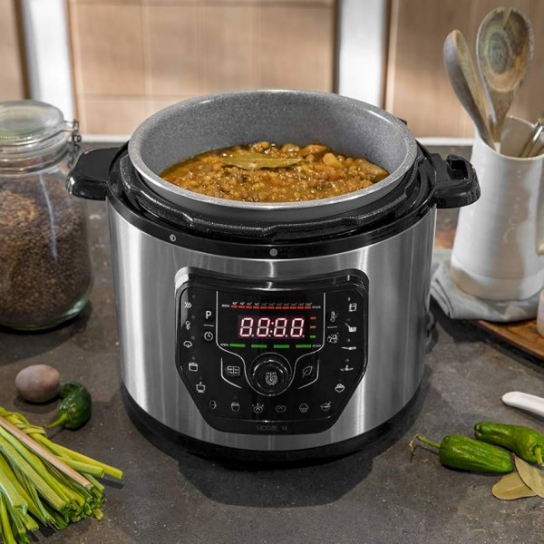 Olla GM H Deluxe Cecotec 6L Programable 24h con Báscula y Tapa Advance