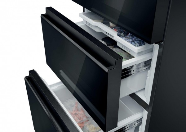 Frigorífico Combi Haier HTW7620DNGB 205x60 Cristal Negro 414L Clase D