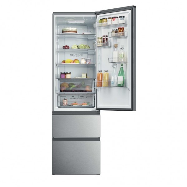 Frigorifico Combi Haier HTR3620ENMG 414L Total No Frost Inox 3 Puertas