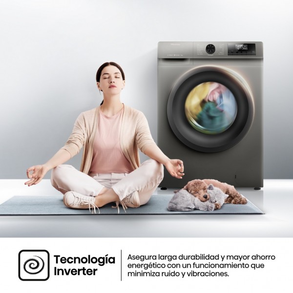 Lavadora Hisense WF1Q8041BT 8Kg 1400rpm Inox Clase A | Potencia, eficiencia y diseño moder