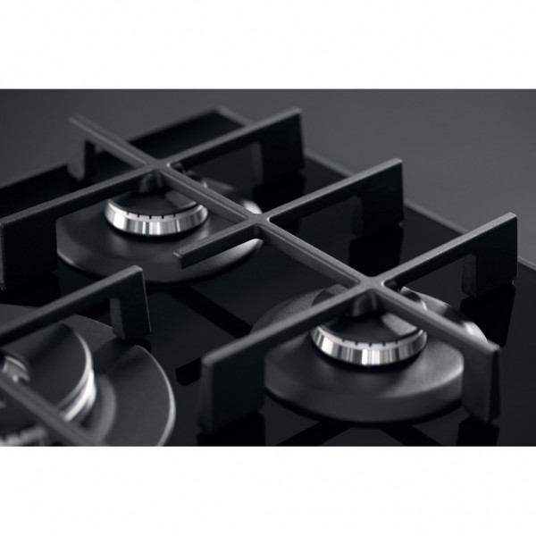 Encimera Whirlpool GOWL728NB Gas 73cm Negra 5 Fuegos con Multilevel Flame 9 niveles