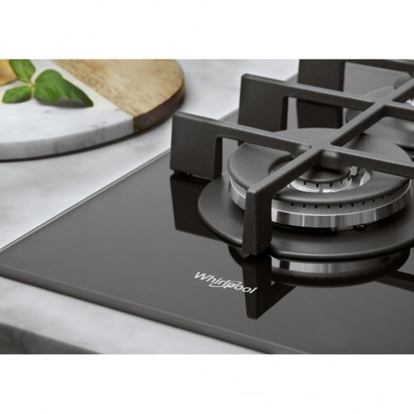 Encimera Whirlpool GOWL728NB Gas 73cm Negra 5 Fuegos con Multilevel Flame 9 niveles