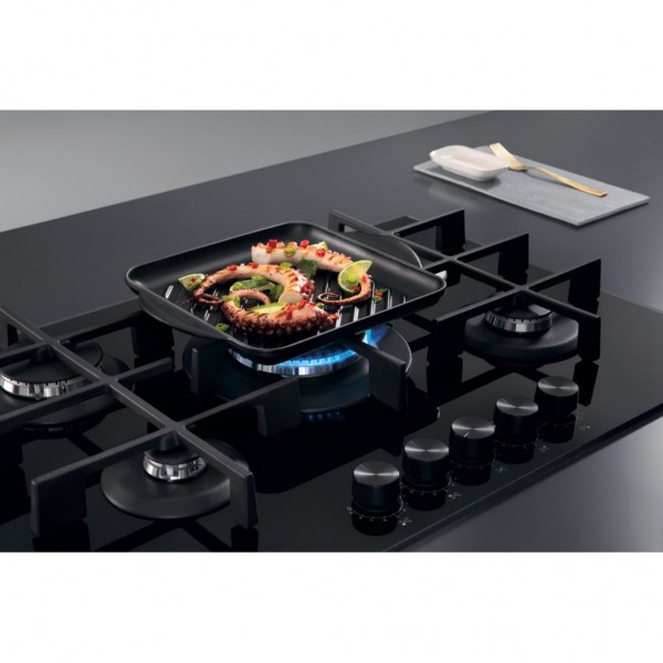 Encimera Whirlpool GOWL728NB Gas 73cm Negra 5 Fuegos con Multilevel Flame 9 niveles