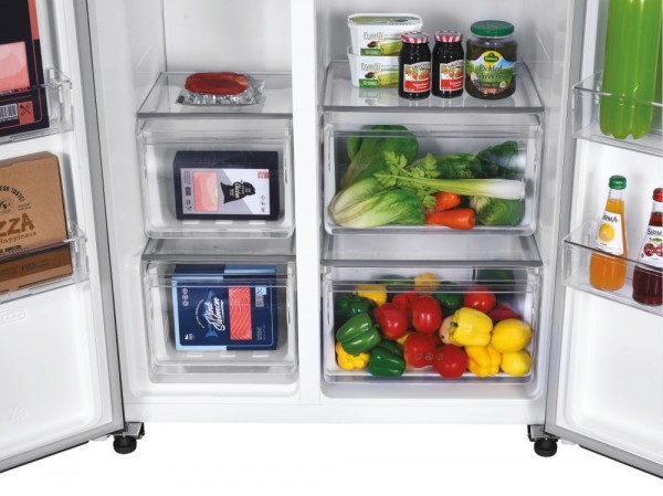 Frigorífico americano Candy CHSVN174X Inox 177 cm No Frost E