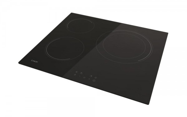 Vitrocerámica Candy CH63DCC 3 zonas 59cm negra 5500W con control táctil y seguridad