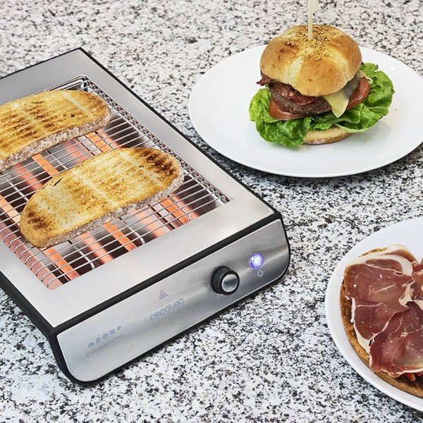 Tostador Cecotec Turbo EasyToast Inox 900W Horizontal Acero Inoxidable