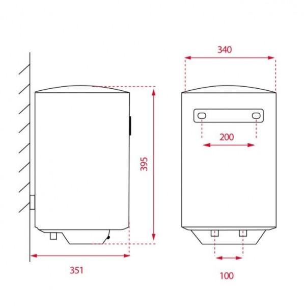 Termo eléctrico Teka EWH15C, Blanco, 15 L, Vertical, A