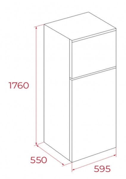 Frigorifico 2P Teka RTF13630, 176x60cm, E, Blanco