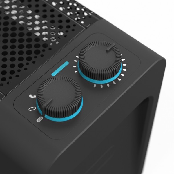 Radiador de Mica Orbegozo RMB1500 1500W Negro con Termostato y Seguridad Antivuelco