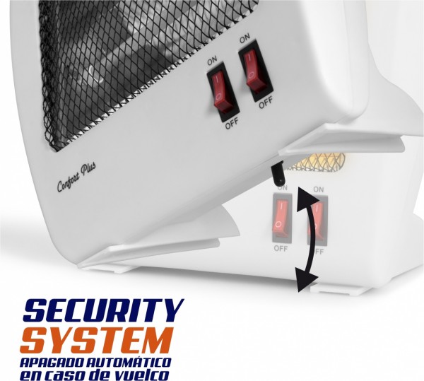 Estufa de Cuarzo Orbegozo BP5000 2 Potencias Calor Rápido y Eficiente