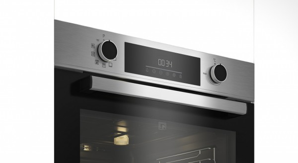 Horno Beko BBIE12300XMP 72L Inox Multifunción 9 Programas, Pirolítico y AeroPerfect A
