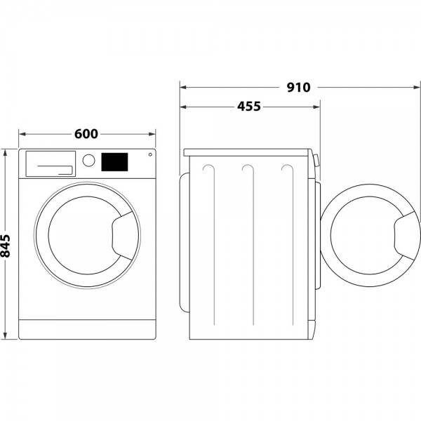 Lavadora Indesit 6kg Carga Frontal – 1000 rpm – Clase B – Modelo IM640MYTIMEEE