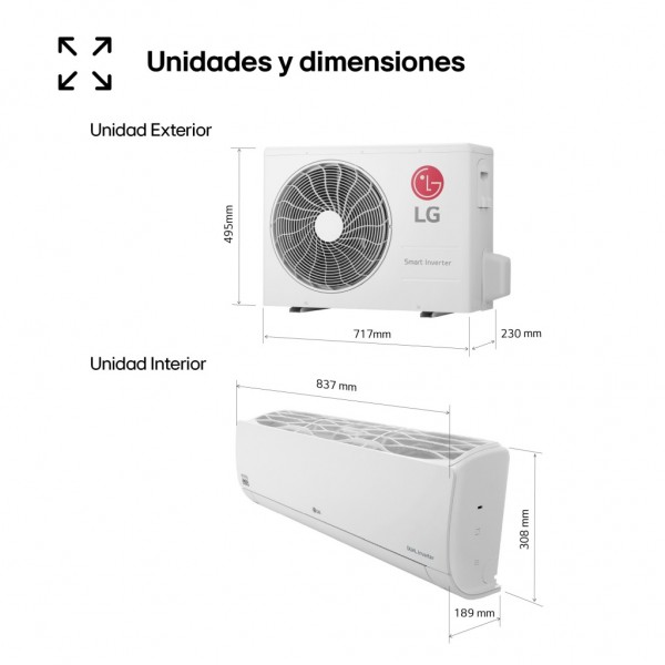 Aire Acondicionado Split LG REPLACE12XSET 3010 Frigorias  A++/A+, Wifi