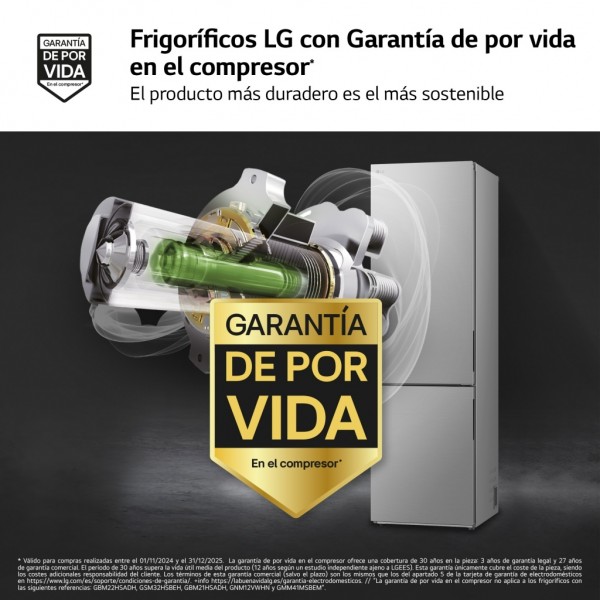Frigorífico Combi LG GBV22NCDPY 203x60cm D Inox 419 Litros