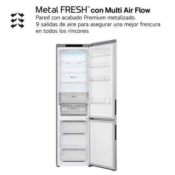 Frigorífico Combi LG GBV22NCDPY 203x60cm D Inox 419 Litros