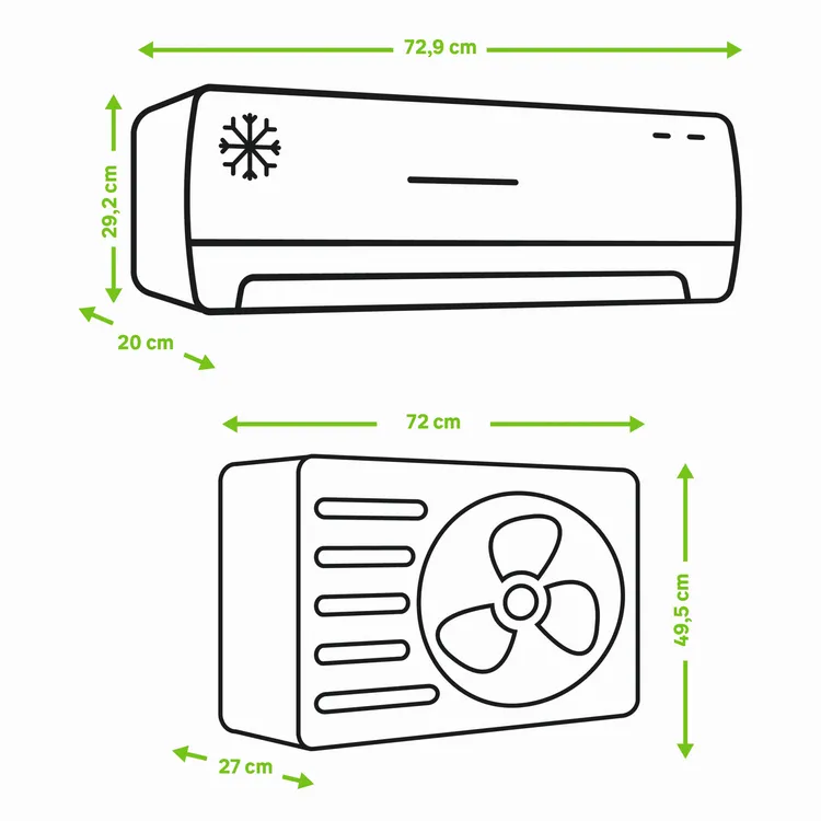 Aire acondicionado Split BOSCH SET26WE Climate 3000i 2100 Frigorias 