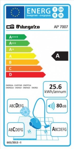 Aspirador Trineo Orbegozo AP7007 800 W Blanco