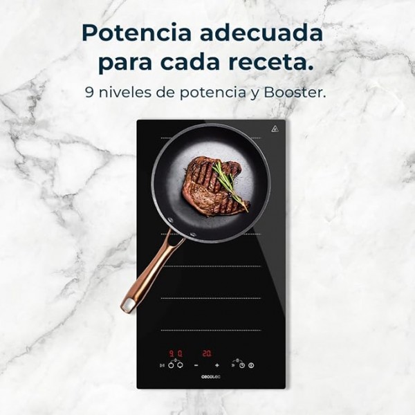 Placa Inducción Cecotec Bolero Squad I 2100 Flex 3500W Zona Flexible y Booster