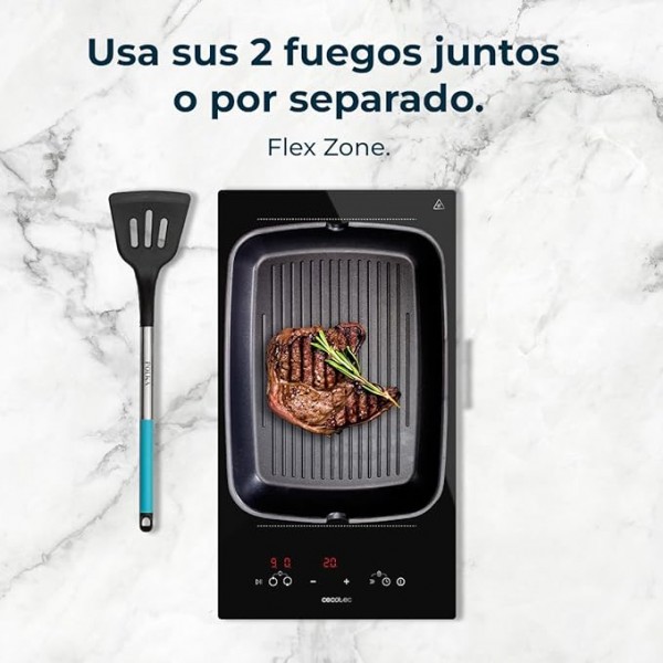 Placa Inducción Cecotec Bolero Squad I 2100 Flex 3500W Zona Flexible y Booster