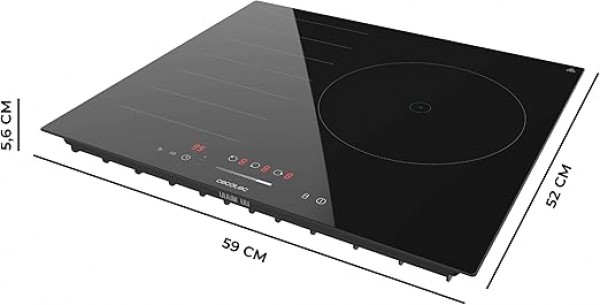 Placa Inducción Cecotec Bolero Squad I 3001 Flex 6600W con Zona Flex y Booster