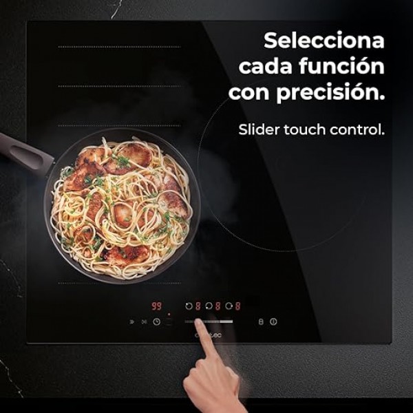 Placa Inducción Cecotec Bolero Squad I 3001 Flex 6600W con Zona Flex y Booster