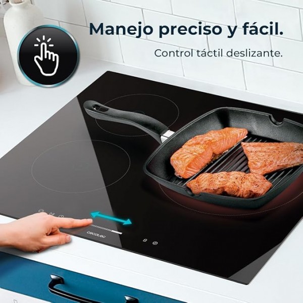Placa Vitrocerámica Bolero Squad V 3100 Cecotec 3 Zonas 5700W Control Táctil
