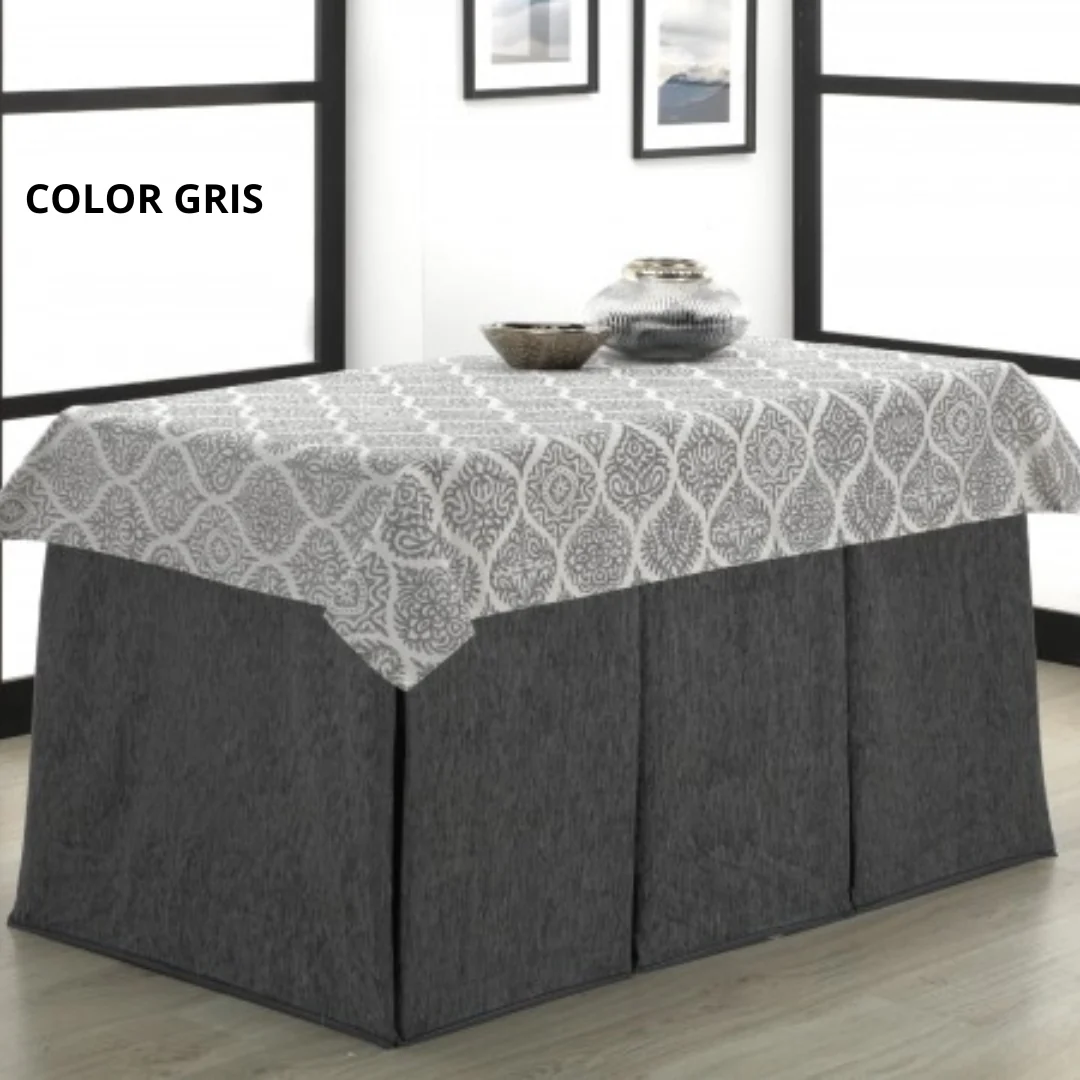 Ropa Mesa Camilla Rectangular Alcores Chenilla – Cálida, Elegante y con Tapete Incluido