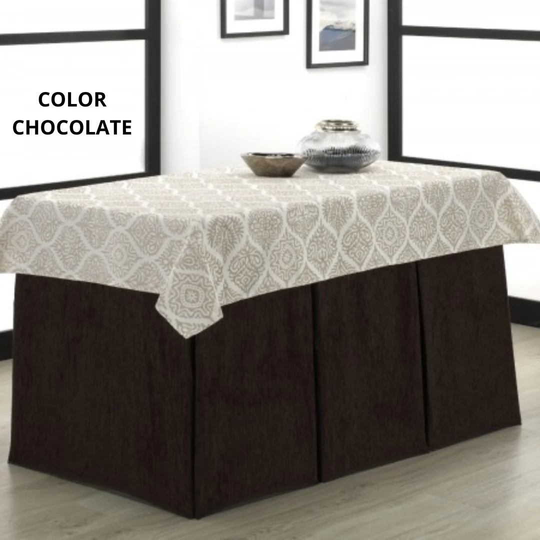 Ropa Mesa Camilla Rectangular Alcores Chenilla – Cálida, Elegante y con Tapete Incluido