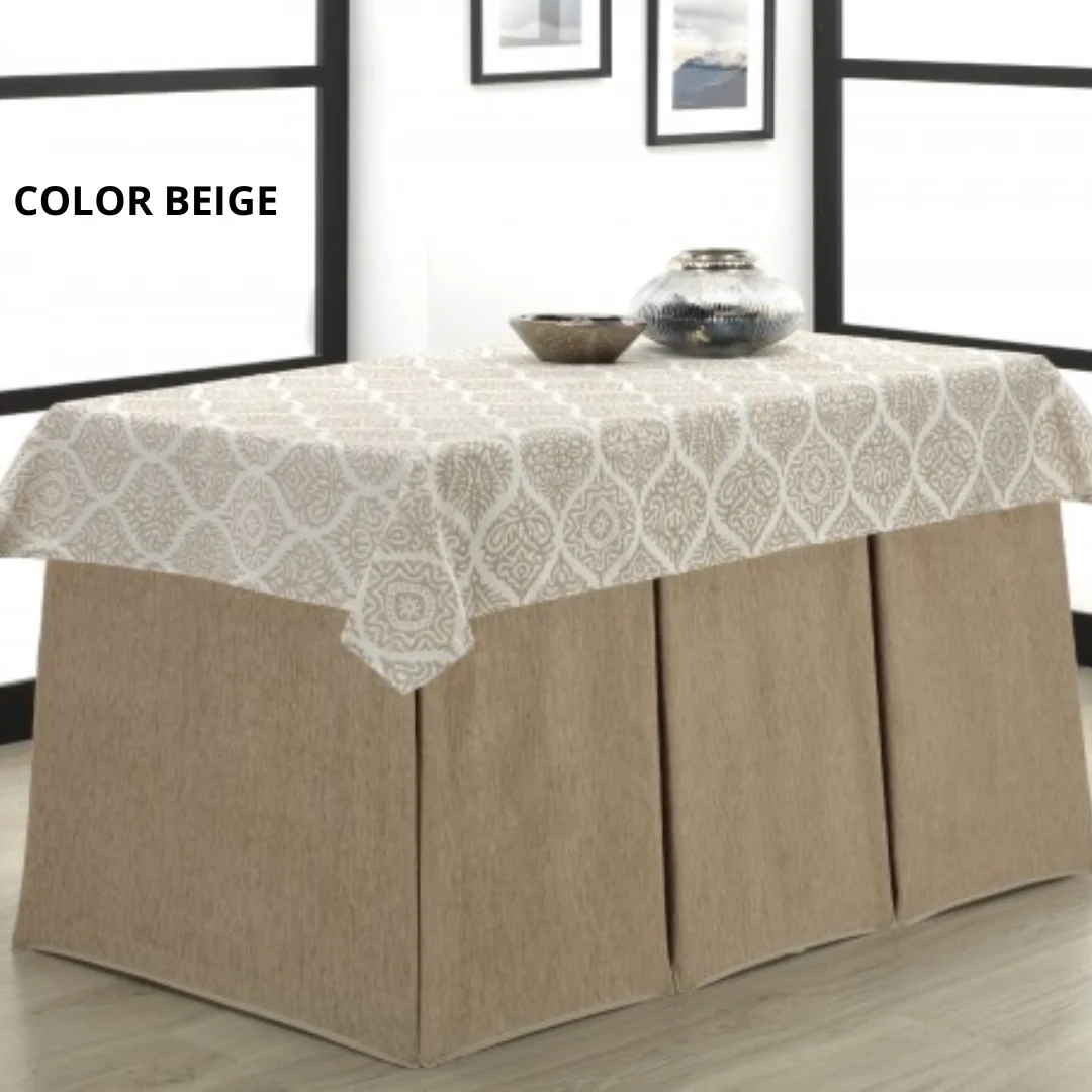 Ropa Mesa Camilla Rectangular Alcores Chenilla – Cálida, Elegante y con Tapete Incluido