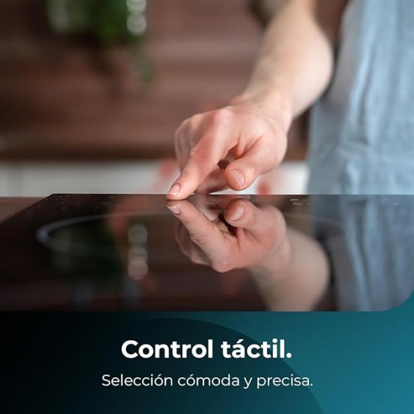 Placa Vitrocerámica Cecotec Bolero Squad V 3001 3 Fuegos 5700W Control Táctil