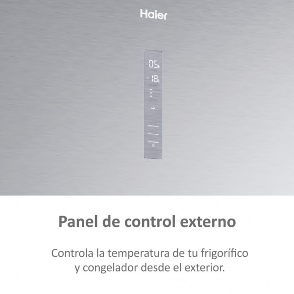 Frigorifico Combi Haier 3 Puertas HTR5720ENMG 200x70 E NFR Inox