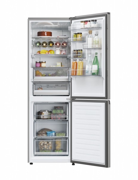 Frigorifico Combi Haier HDPW5618DNPK, Inox, 185x60 cm, No Frost, D
