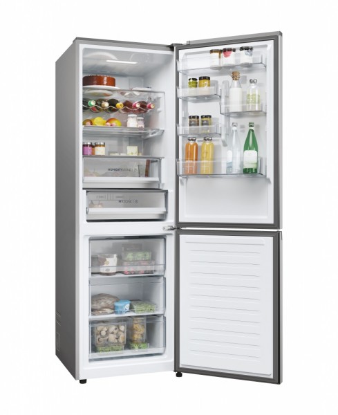 Frigorifico Combi Haier HDPW5618DNPK, Inox, 185x60 cm, No Frost, D