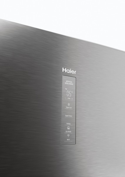 Frigorífico Combi Haier HTW5618ENMG 360L No Frost Clase E 185x60cm Inox Inverter WiFi