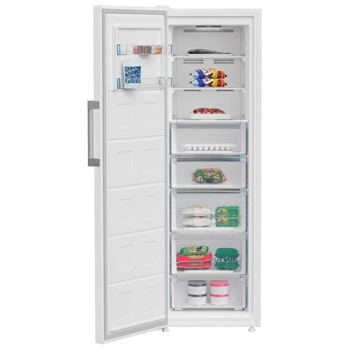 Congelador Vertical Beko B5RMFNE314W Clase E 187x60cm NoFrost Inverter Blanco