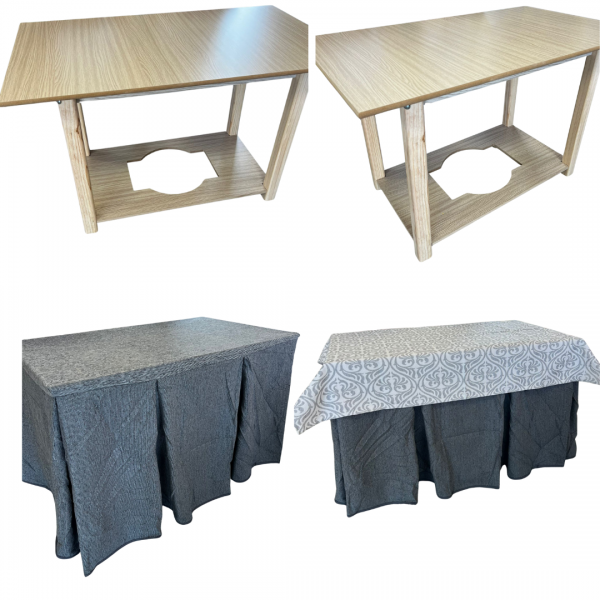 Ropa Mesa Camilla Rectangular Alcores Chenilla – Cálida, Elegante y con Tapete Incluido