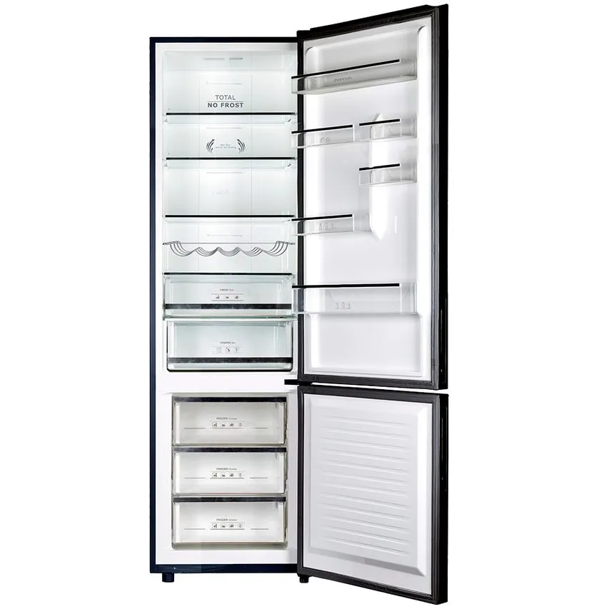 Frigorífico Combi Infiniton FGC-228BG 356L 200cm Total No Frost Cristal Negro Clase E