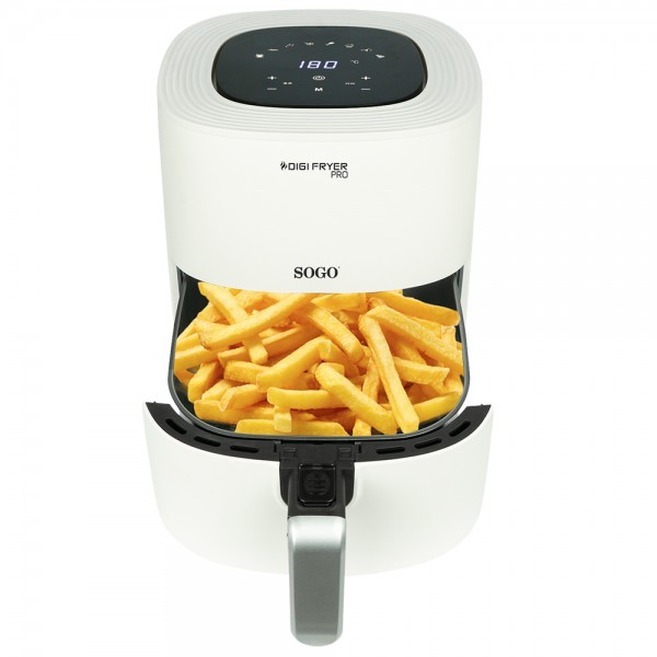 FREIDORA DE AIRE SOGO SS10815 5,5LITROS BLANCA SIN ACEITE 1700W PANTALLA DIGITAL CONTROL T