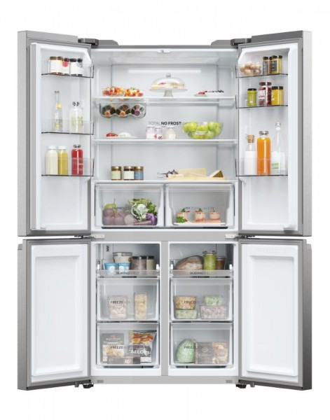 Frigo 4Puertas Haier HCR5919ENMP 190x91cm No Frost E Inox