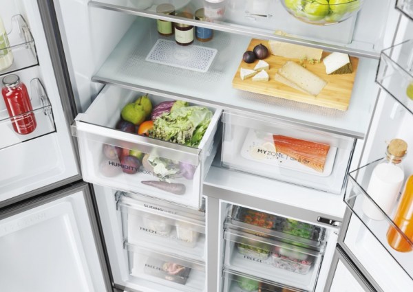 Frigo 4Puertas Haier HCR5919ENMP 190x91cm No Frost E Inox