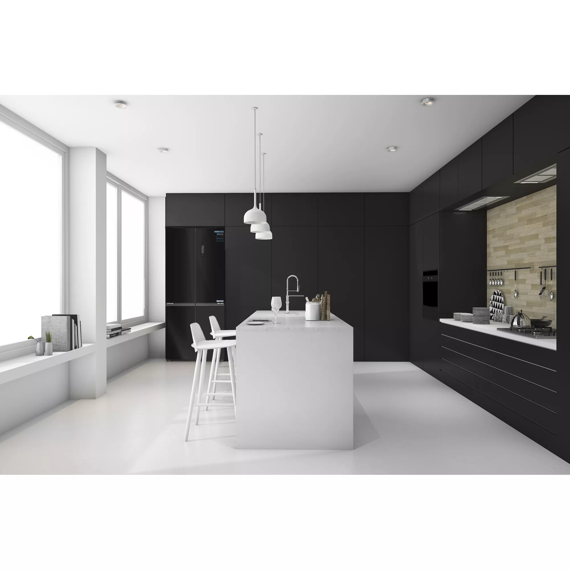 Frigorífico americano Infiniton AMCB-601CD78NEG Negro