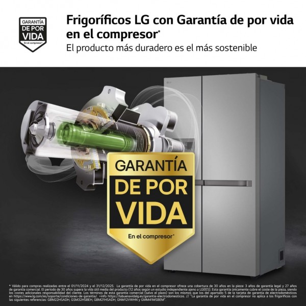 Frigorífico americano LG serie 400 GSLC40PYPE Inox 179x91 cm No Frost E
