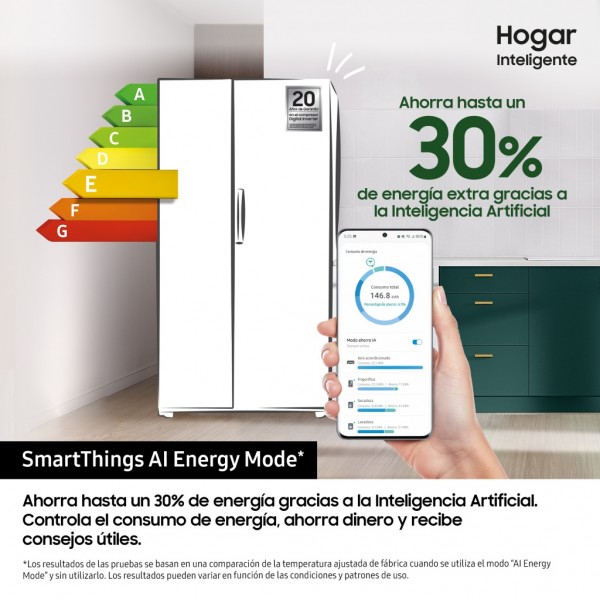 Frigorífico americano Samsung RS57DG400EM9EF Inox 178x91 cm No Frost E